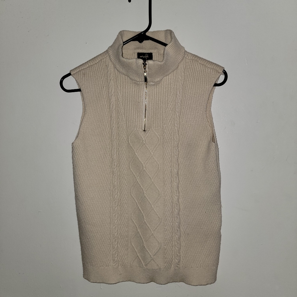 Elegant Ontwelfth Cream Sweater Vest